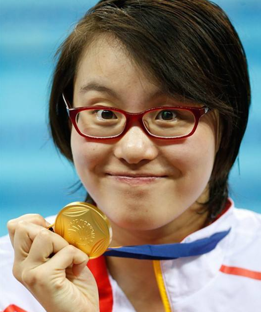 中国田径选手傅园慧突破个人最好成绩